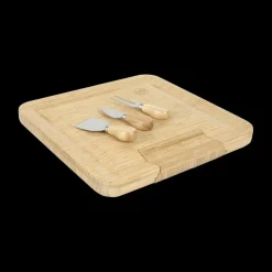 Servies|Tafelaccessoires|Ygo Aperoplank QUESO met Bestek 3Del. Bamboe