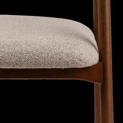 Stoelen|Ygo Armstoel COLETTE Monza Beige - Poot Walnoot