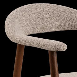 Stoelen|Ygo Armstoel COLETTE Monza Beige - Poot Walnoot