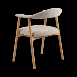 Stoelen|Ygo Armstoel COLETTE Monza Beige - Poot Eik