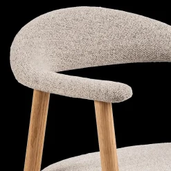 Stoelen|Ygo Armstoel COLETTE Monza Beige - Poot Eik