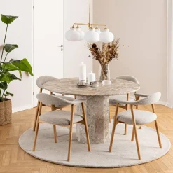 Stoelen|Ygo Armstoel COLETTE Monza Beige - Poot Eik