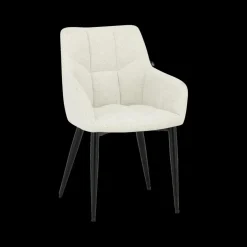 Stoelen|Ygo Armstoel LIZZY Cream Pt Zwart