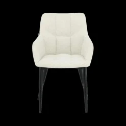 Stoelen|Ygo Armstoel LIZZY Cream Pt Zwart