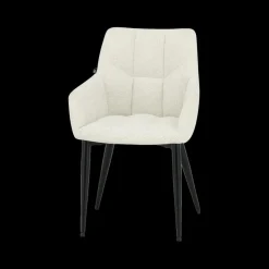 Stoelen|Ygo Armstoel LIZZY Cream Pt Zwart