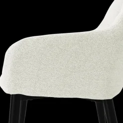 Stoelen|Ygo Armstoel LIZZY Cream Pt Zwart