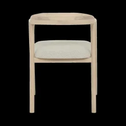 Stoelen|Ygo Armstoel SKYE Bouclé Beige - Poot Lichte Eik