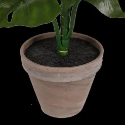Woondecoratie|Ygo Artif. Monstera Groen in Pot Stan Grijs