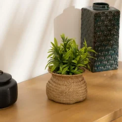 Woondecoratie|Ygo Artif. Plant NATURE Groen Mand Naturel