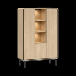 Bergkasten|Ygo Barkast NESTOR Eik/Zwart B115