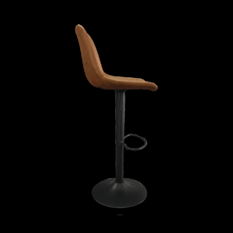 Stoelen|Barkrukken|Ygo Barkruk GARCIA PU Vintage Cognac