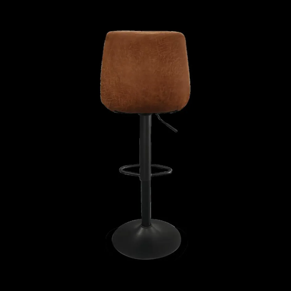 Stoelen|Barkrukken|Ygo Barkruk GARCIA PU Vintage Cognac