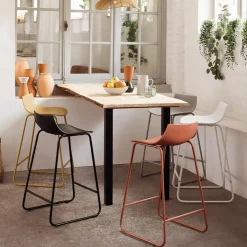 Barkrukken|Ygo Barkruk LUPIN Metaal Terracotta