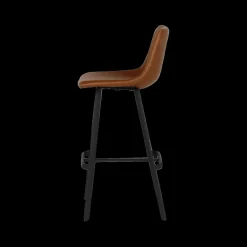 Barkrukken|Ygo Barstoel AMBROS PU retro leather look brandy 691B - ZH76,5cm