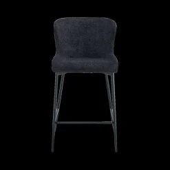 Barkrukken|Ygo Barstoel DORIEN Bouclé Donkergrijs