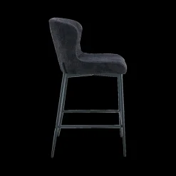 Barkrukken|Ygo Barstoel DORIEN Bouclé Donkergrijs