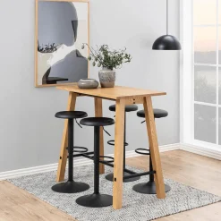 Barkrukken|Ygo Barstoel FACTORY metal matt black rough powder coated