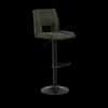 Barkrukken|Ygo Barstoel FINLEY Preston fabric olive green 38