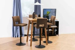 Barkrukken|Ygo Barstoel FINLEY Preston fabric light brown 22