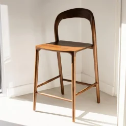 Barkrukken|Ygo Barstoel JEPPE Ash Wood Walnut