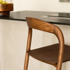 Barkrukken|Ygo Barstoel JEPPE Ash Wood Walnut