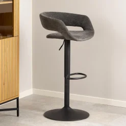 Barkrukken|Ygo Barstoel JUSTINE Apia Dark Grey B54