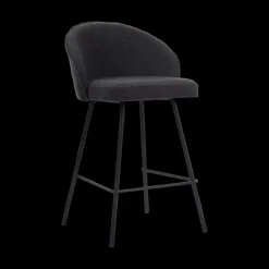 Barkrukken|Ygo Barstoel LEONIE Bouclé Grijs