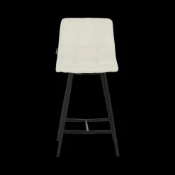 Barkrukken|Ygo Barstoel LUCY Bouclé Ecru Pt Zwart