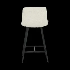 Barkrukken|Ygo Barstoel LUCY Bouclé Ecru Pt Zwart