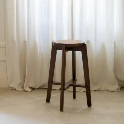 Barkrukken|Ygo Barstoel OLAF Beech Wood Walnut ZH66