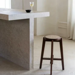 Barkrukken|Ygo Barstoel OLAF Beech Wood Walnut ZH66