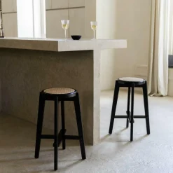 Barkrukken|Ygo Barstoel OLAF Beech Wood Black ZH66