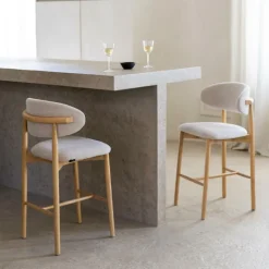 Barkrukken|Ygo Barstoel SIGNY Ash Wood Natural ZH65