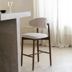 Barkrukken|Ygo Barstoel SIGNY Ash Wood Walnut ZH65