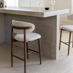 Barkrukken|Ygo Barstoel SIGNY Ash Wood Walnut ZH65