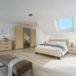 1-Persoonsbedden|Ygo Bed BABETTE Eik 120x200