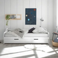 Bedden|Ygo Bed DONALD 90x200 Met Bedlade Wit