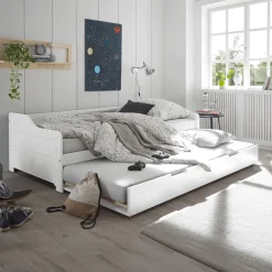 Bedden|Ygo Bed DONALD 90x200 Met Bedlade Wit