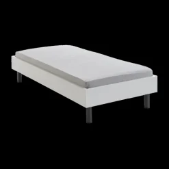 1-Persoonsbedden|Ygo Bed ENOK BLACK 90x200 Wit