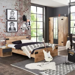 Bedden|Ygo Bed HUVAR Plankeneiche 140x200