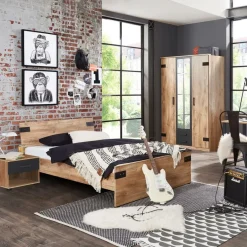 Bedden|Ygo Bed HUVAR Plankeneiche 120x200