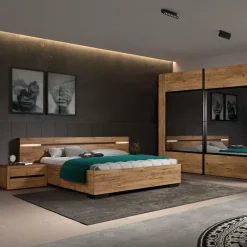 2-Persoonsbedden|Ygo Bed LAFON Scarlet Oak 160x200