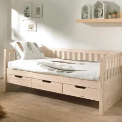 Slaapkamer|Bedden|Ygo Bed MARGOT Milky Pine 90x200