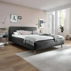 2-Persoonsbedden|Ygo Bedkader MATTI Aspen Antraciet 160x200