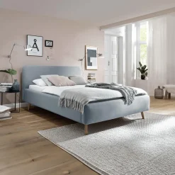 2-Persoonsbedden|Ygo Bedkader MATTI Aspen Ijsblauw 160x200