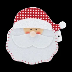 Kerst|Ygo Bestekhouder SANTA Vilt Rood Ass.