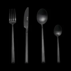 Bestek|Ygo Bestekset NEONA 24Del. RVS Mat Zwart