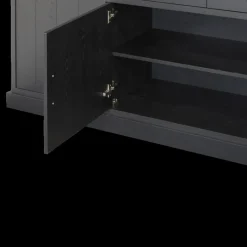 Vitrinekasten|Boekenkasten|Ygo Bibliotheek WINSTON Zwart B240