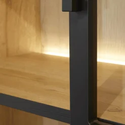 Vitrinekasten|Boekenkasten|Ygo Bibliotheek WINSTON Zwart B240