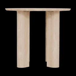 Salontafels & Bijzettafels|Ygo Bijzettafel LAGOON Ø50 Travertijnlook